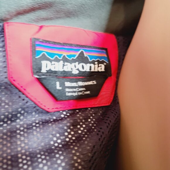 Patagonia Men's Red Powder Bowl Freeride Hooded Snow Windbreaker Jacket Size L - Picture 10 of 11